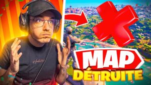 Il DETRUIT la MAP en PARTIE PERSONNALISEE sur FORTNITE ( C'était incroyable )