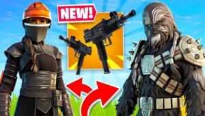New MACHINE PISTOL Update and STAR WARS Skins! 350+ CROWN WINS!! (Fortnite)