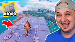 ZROBIŁEM SKYBASE Z 1.000 PANCERNYCH ŚCIAN - BYLI W SZOKU w FORTNITE !