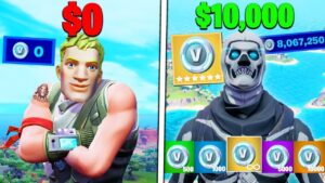 $0 vs $10,000 Fortnite Account