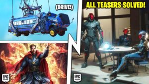ALL Season 2 Teasers (Drive the Bus with TURRETS, Doctor Strange Battle Pass!)