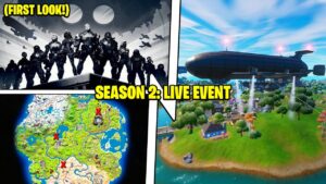 Blimps CRASH INTO MAP! (Live Event, Tfue, No Building, Fortnite Chapter 3)