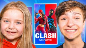 FaZe H1ghSky1 Fortnite CLASH Mode VS 6 Year Old SISTER!