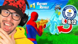 I BROKE the WORLD RECORD for the FASTEST WIN! (Fortnite)