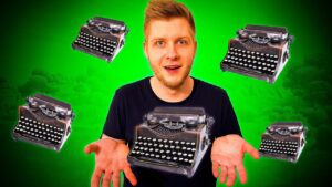 Ich spiele Fortnite mit einer Schreibmaschinen Tastatur..