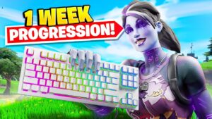 My 1 WEEK Fortnite Keyboard and Mouse Progression! (TIPS)