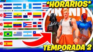 *OFICIAL* HORARIOS FORTNITE TEMPORADA 2 ⏰😱 ¿CUANDO EMPIEZA LA NUEVA TEMPORADA DE FORTNITE?