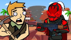 Ronin & Rocky Reels Tornado | Fortnite Animation (The Squad)