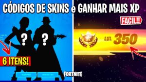 FORTNITE - DUAS SKINS RECOMPENSA, CÓDIGOS DE RESGATE e NOVO XP FREE