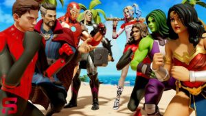 Fortnite GIRLS vs BOYS -  Spider-Man's SUPERHERO FIGHT...