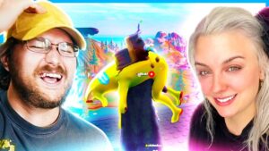 Fortnite is much harder when I have to carry my peabrain girlfriend...