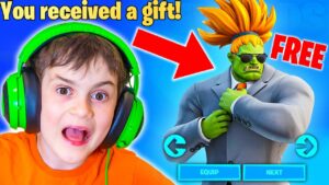 GIFTING Little Bro *NEW* Sakura & Blanka BUNDLE in Fortnite!