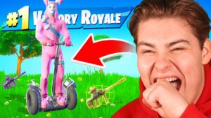 Het HELE POTJE Op De SEGGWAY STAAN In Fortnite!