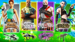 Losowy SKIN Z GIER challenge w Fortnite! (GTA 6?!)