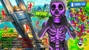 100 WIDZÓW na ZDERZACZ w Fortnite! (GLITCH!)