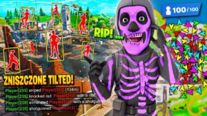 100 WIDZÓW na ZNISZCZONE TILTED TOWERS w Fortnite! (MASAKRA!)