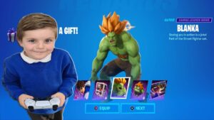 After School GIFTING My 8 Year Old Kid NEW SAKURA & BLANKA Skin Fortnite Bundles. Unlocking BLANKA