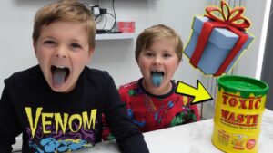 Giving My Kids ANYTHING They Want From The NEW Fortnite item Shop Today TOXIC Waste Sweet Challenge