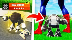 J'UTILISE un NOUVEAU MINI ROBOT pour TOP1 sur FORTNITE ! C'est INCROYABLE !