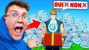 Je GAGNE 1.000 V-BUCKS si il dit OUI ou NON sur FORTNITE