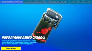 NOVO ITEM ATAQUE AEREO CHEGOU NO FORTNITE! ATUALIZAÇÃO SECRETA!