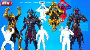 Omega Knight Fortnite doing all Built-In Emotes シ