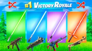 SABRE LASER ALÉATOIRE CHALLENGE sur FORTNITE Battle Royale