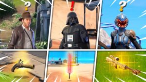 ALL BOSSES and MYTHICS in Fortnite Season 3! (Darth Vader, Foundation, Seed Pods)