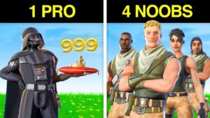 Can 4 Noobs Beat 1 Fortnite Pro...