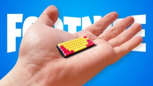 I Played Fortnite With The World's Smallest Keyboard!