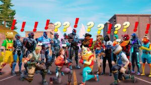JUNTEI TODOS OS 25 CHEFES MITICOS e NPCS DO FORTNITE da TEMPORADA 3! Fortnite O QUE ACONTECE?