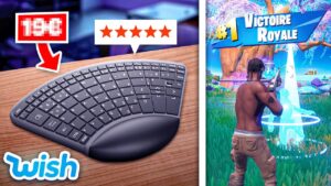 J'ai testé le CLAVIER le MIEUX NOTÉ de WISH sur Fortnite... (je ne m’attendais pas à ça)