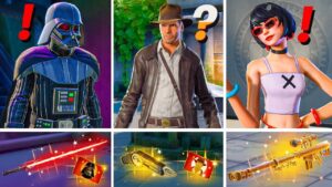 NUEVOS BOSSES y ARMAS MÍTICAS de FORTNITE TEMPORADA 3 🔥 (DARTH VADER BOSS, INDIANA JONES) 😱
