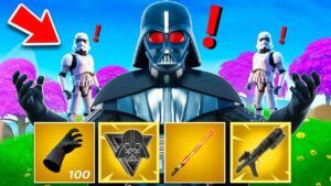 USEI TODAS AS NOVAS ARMAS MÍTICAS do *DARTH VADER* no FORTNITE TEMPORADA 3 CAPÍTULO 3!