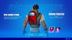 récompenses GRATUITES AMONG US sur Fortnite SAISON 3 !