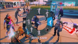 Emote Battle using Marino Skin and Flexing Rare Emotes in Party Royale