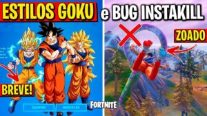 FORTNITE - ESTILOS SAYAJIN DRAGON BALL e GANHAR SKIN ANDROID GRÁTIS