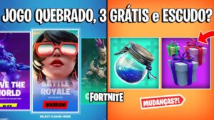 FORTNITE - JOGO QUEBRADO, ESCUDO MUDANÇA e 3 RECOMPENSAS GRÁTIS?