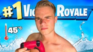 Ik speelde FORTNITE met 40+ GRADEN! (Duizelig)