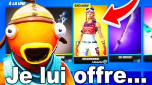 J'ai OFFERT un SKIN de MILLIONAIRE à un ENFANT PAUVRE sur Fortnite !
