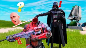 O QUE ACONTECE SE VOCÊ LEVAR O DARTH VADER ATÉ O FUNDAÇÃO NO FORTNITE? Darth Vader vs Fundação