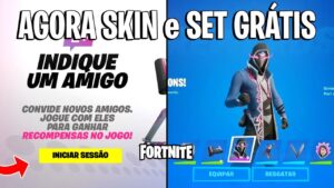 PEGAR SKIN e SET GRÁTIS AGORA NO FORTNITE! (Indique um Amigo)