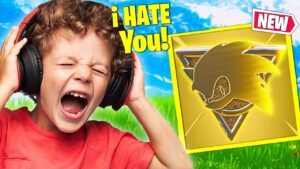 Trolling ANGRY Kid with Sonic Mythic in Fortnite!