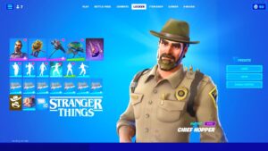 the stranger things fortnite account..