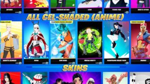 All Cel-Shaded (Anime) Skins in Fortnite