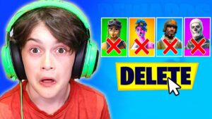 DELETING Little Bro's Fortnite Account (RAGE)