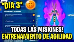 *DIA 3* COMO COMPLETAR TODAS LAS MISIONES DE DRAGON BALL EN FORTNITE - ENTRENAMIENTO DE AGILIDAD