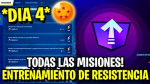 *DIA 4* COMO COMPLETAR TODAS LAS MISIONES DE DRAGON BALL EN FORTNITE - ENTRENAMIENTO DE RESISTENCIA