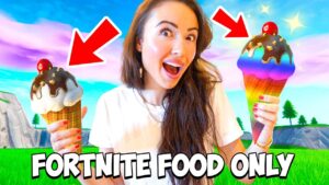 Eating ONLY Fortnite Ice Cream for 24 HOURS! (Lill Whip Challenge)
