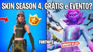 FORTNITE - SKIN TEMPORADA 4, RECOMPENSAS e EVENTO AO VIVO FINAL?